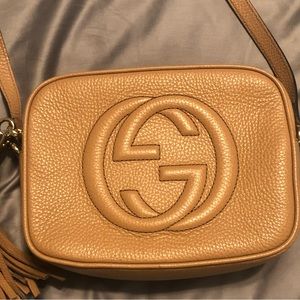 Gucci Soho Disco Crossbody Leather Bag - Nude